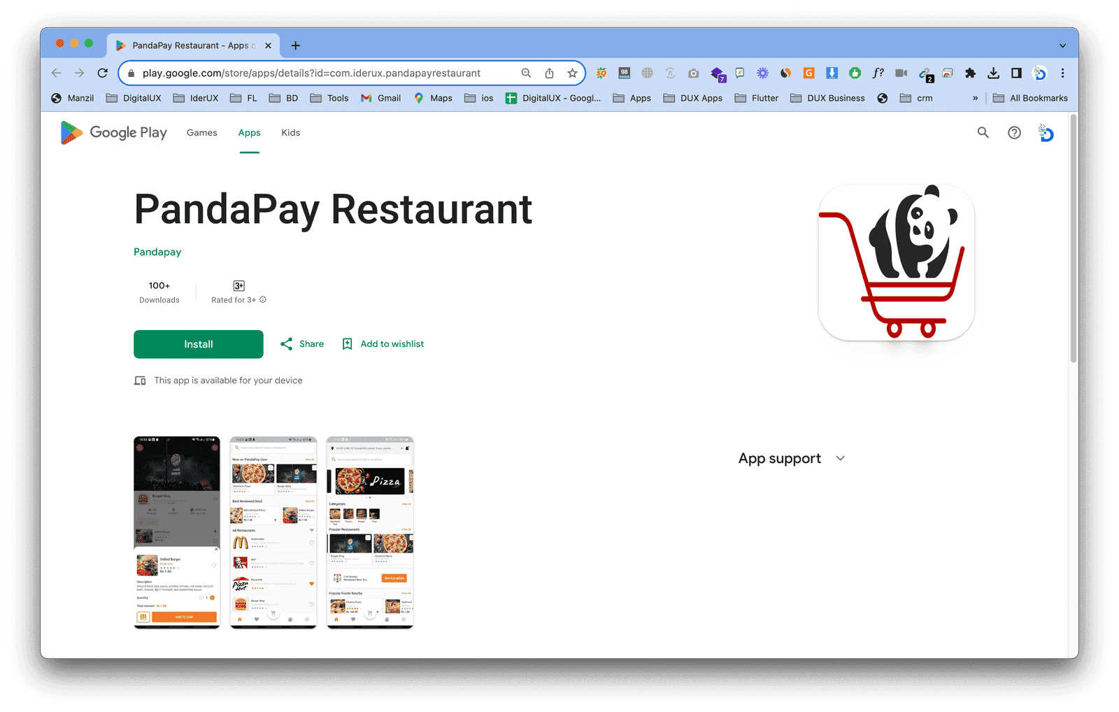 Panda Pay Restaurant Mobile app » DevsRank