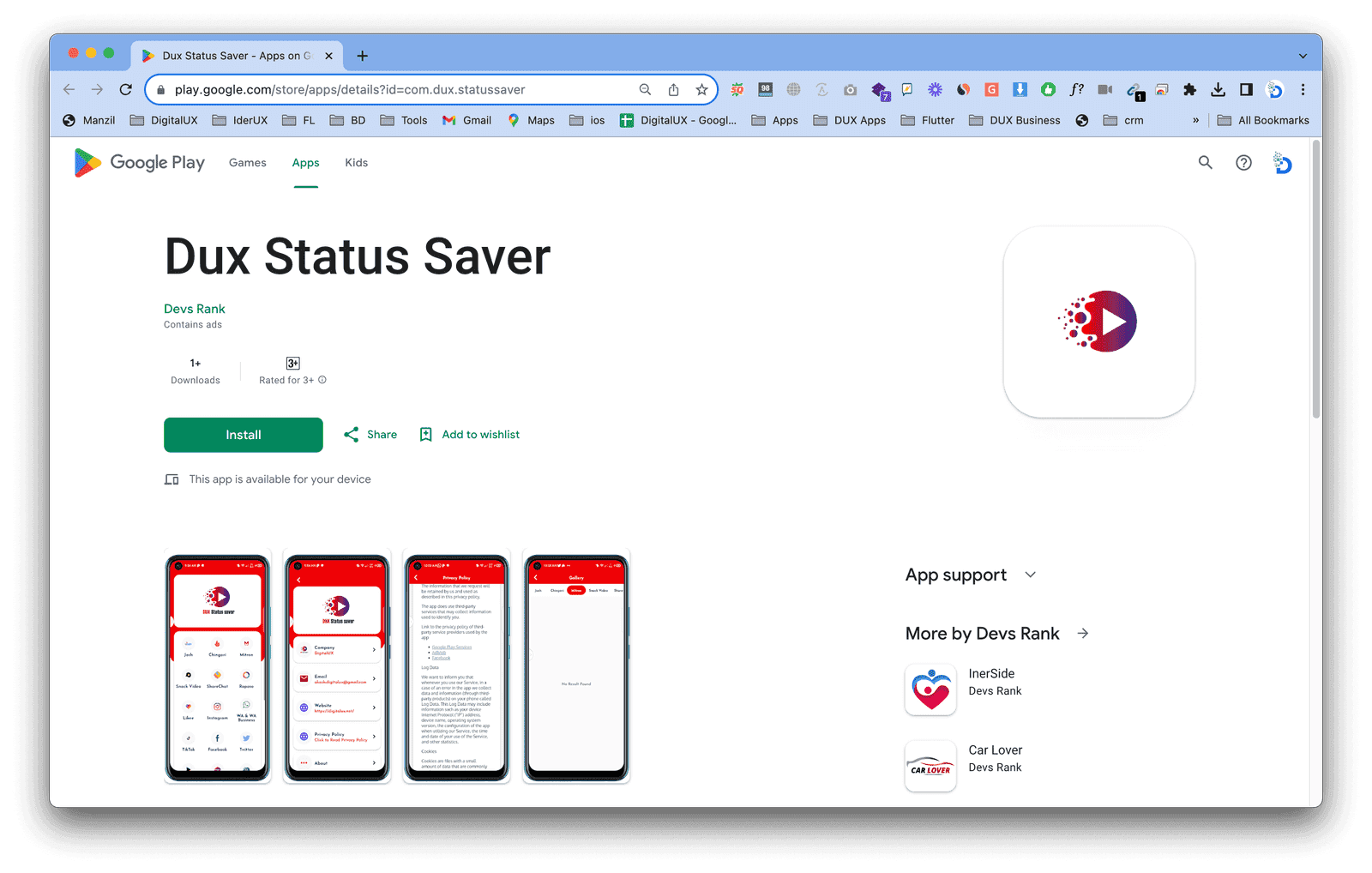 Dux Status Saver Mobile App » DevsRank