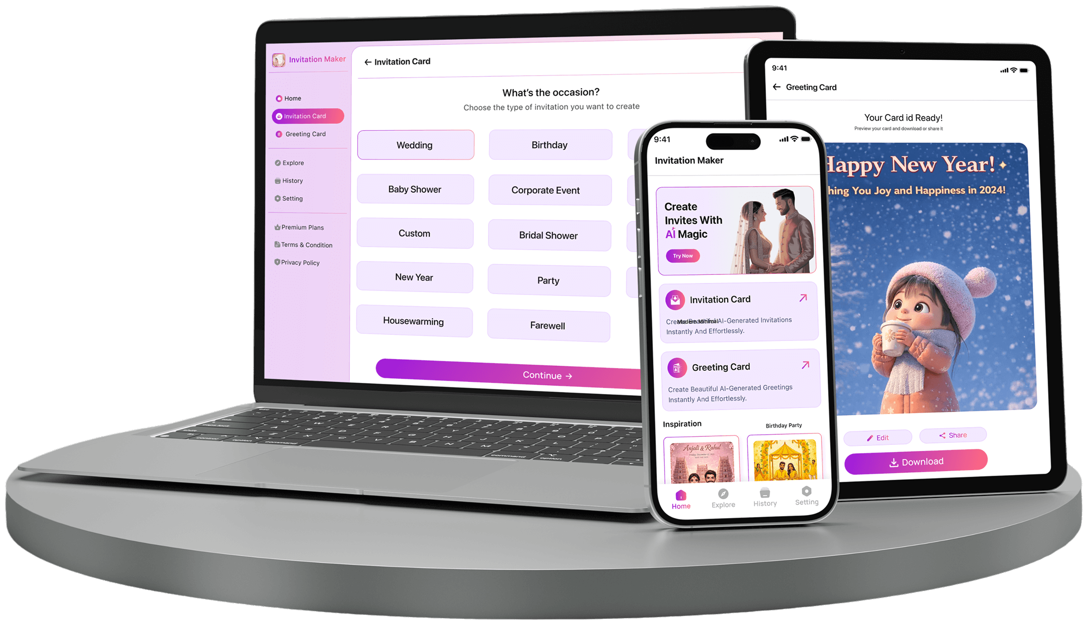 Inviteos: Ai Invitation Maker