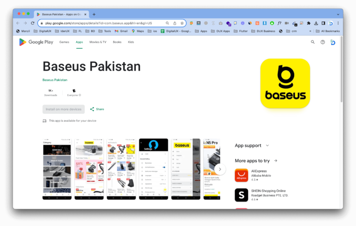 Baseus Pakistan mobile app
