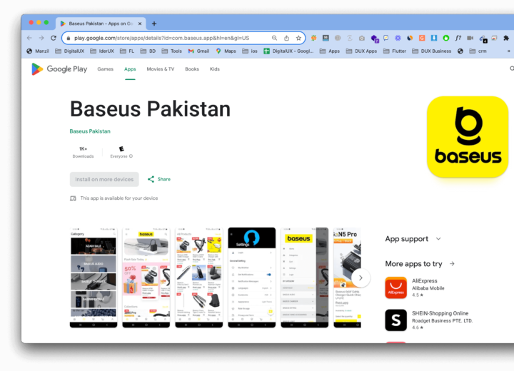 Baseus Pakistan mobile app
