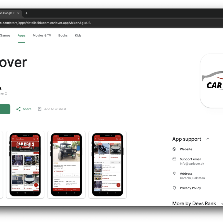 Car Lover Mobile App » DevsRank
